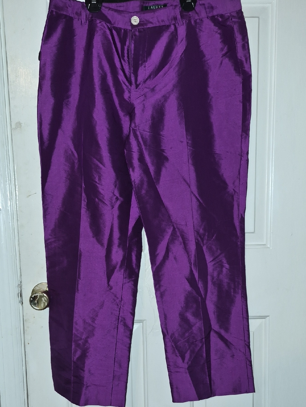 Lauren Purple Silk Dress Pants Size 14